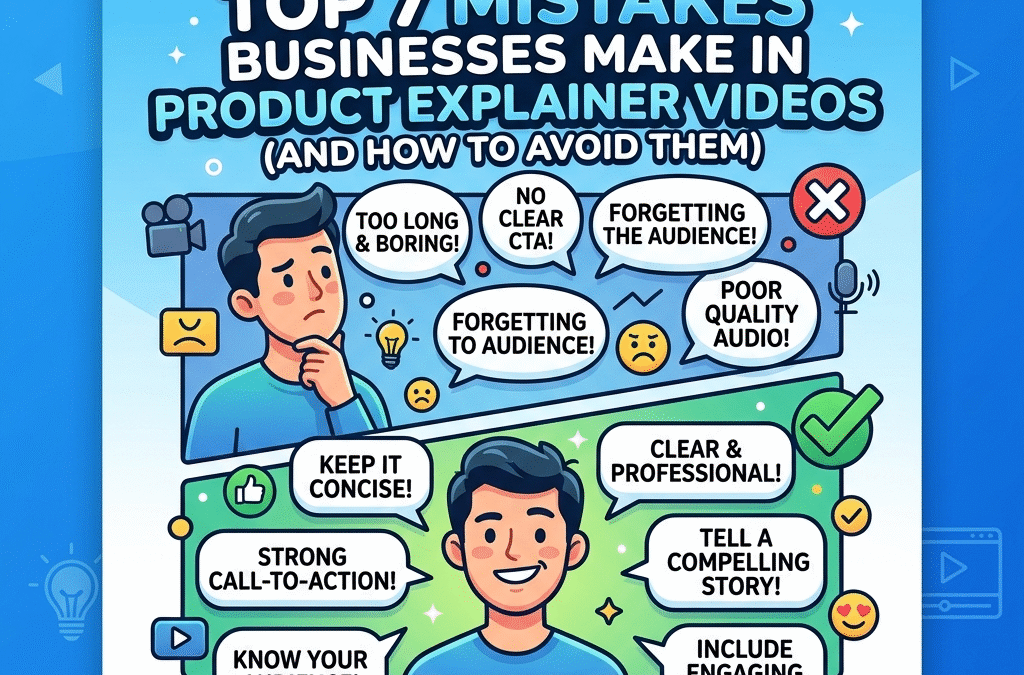 Top 7 Mistakes Businesses Make in Product Explainer Videos (And How to Avoid Them)